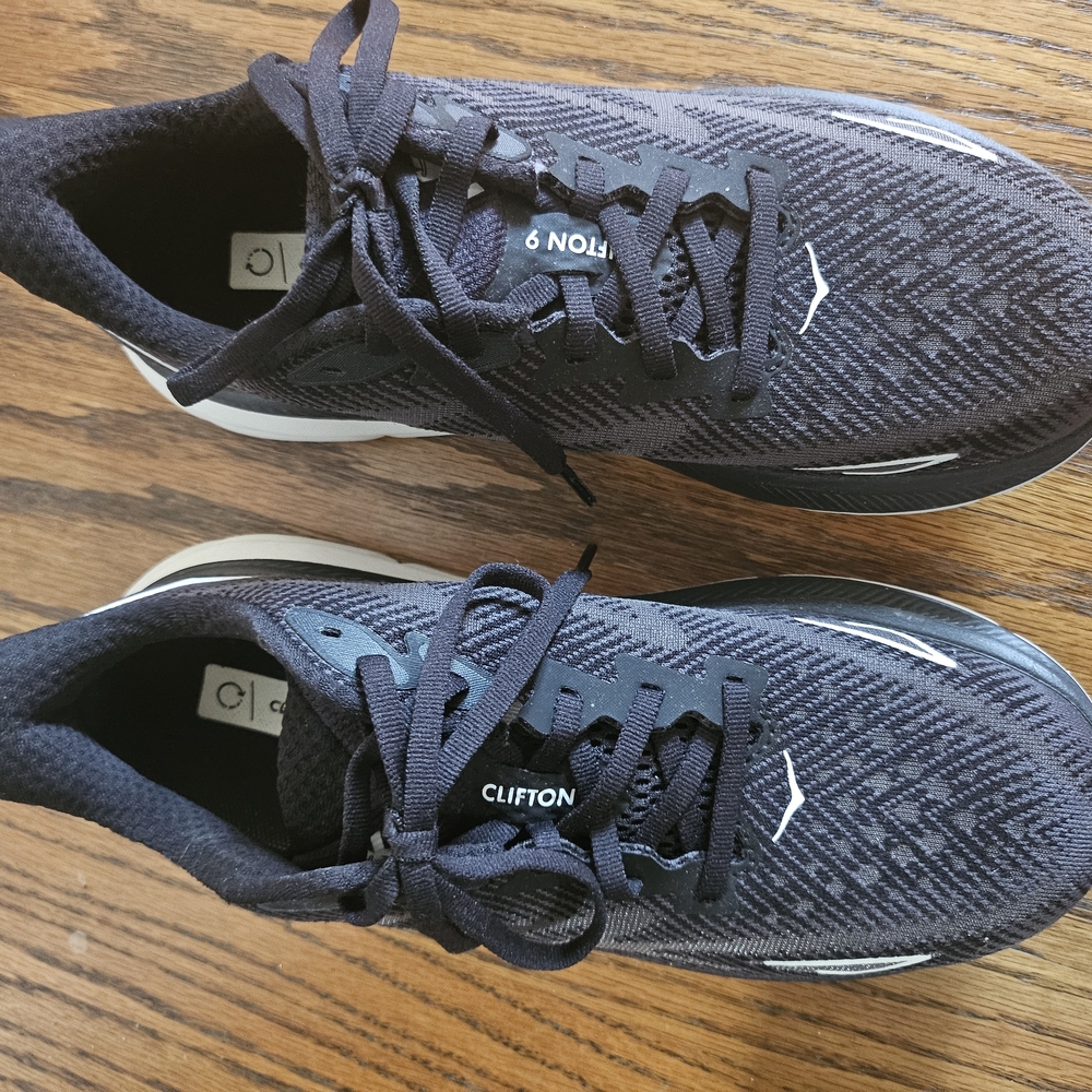 Hoka Black Athletic Shoes Modern Streamlined Design